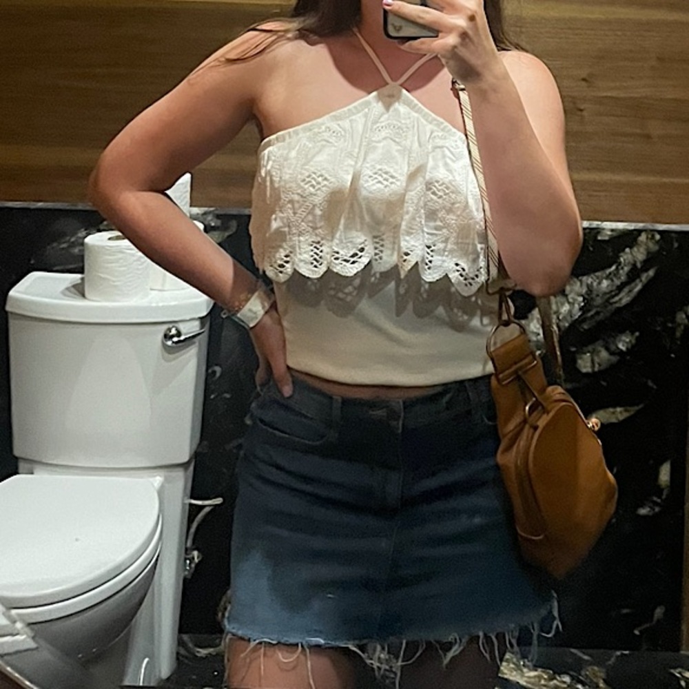 Anthropologie Ruffled Halter Tank - Picture 2 of 10